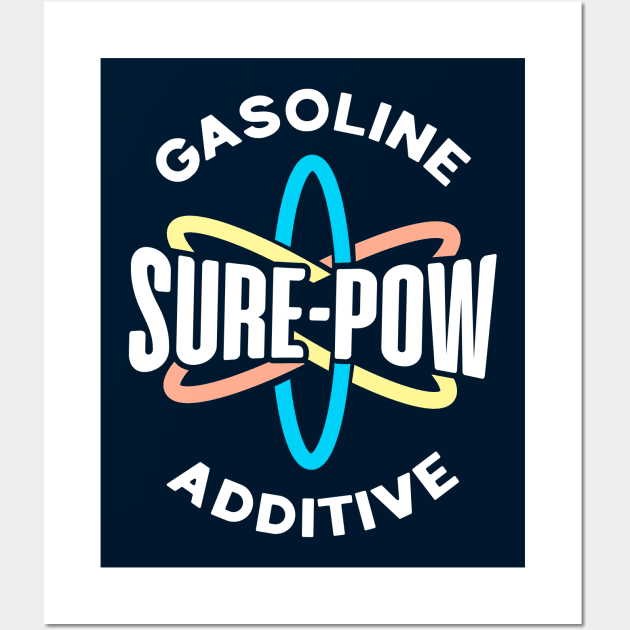 Sure-Pow Gasoline Additive (Logo Only - Dark Blue) Wall Art by jepegdesign